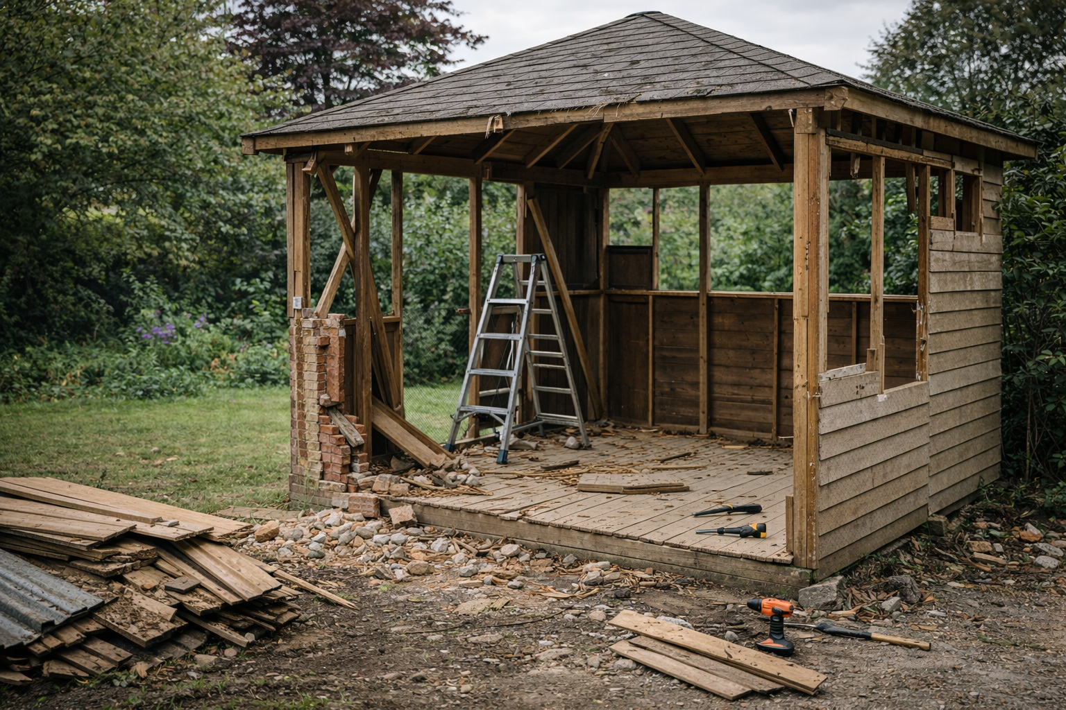 Rozbiórki altan i wiat